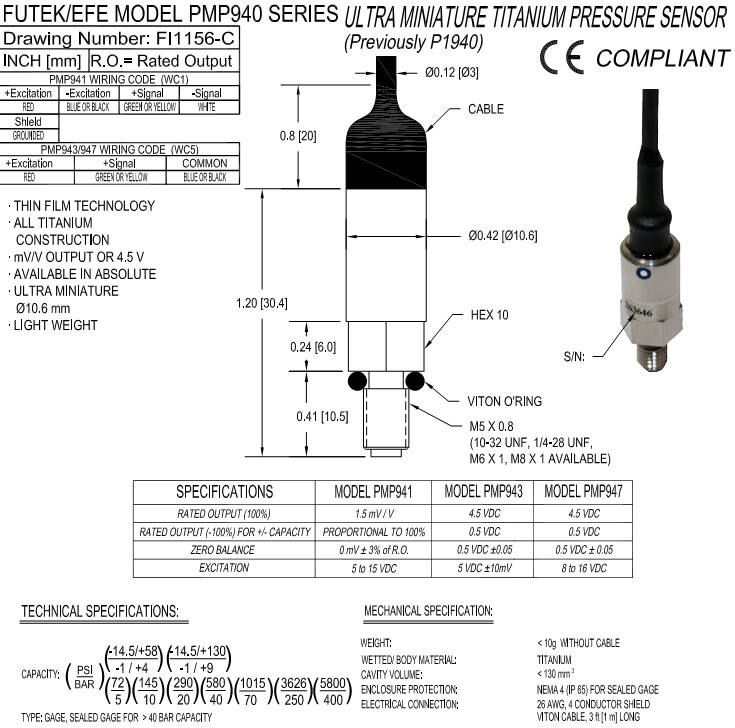 PMP943壓力傳感器 PMP943壓力傳感器